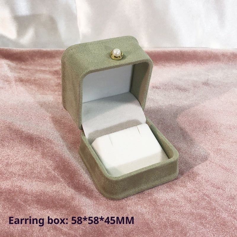 Fashion Flannel Waist-tight Jewelry Box Pearl Buckle Maisonore