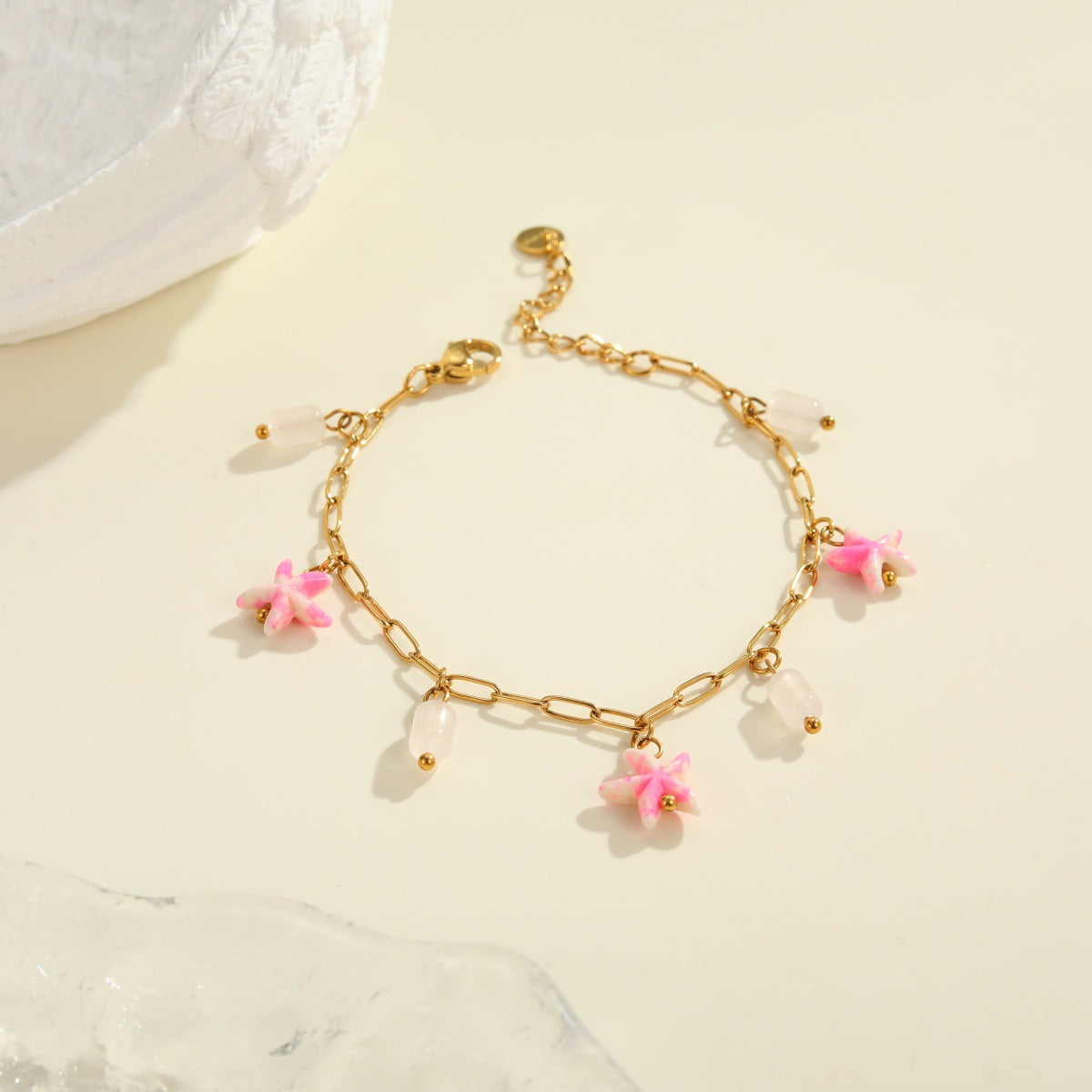 Colorful Starfish Stainless Steel Necklace Non-fading Ocean Style Bracelet Maisonore