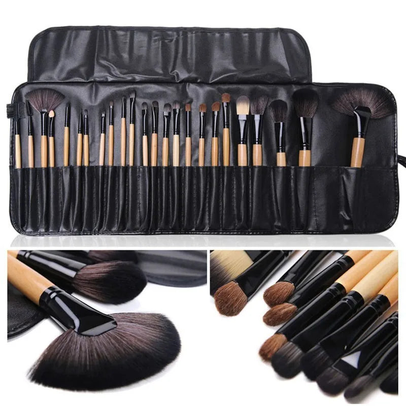 Gift Bag Of 24 Pcs Makeup Brush Sets Professional Cosmetics Brushes Eyebrow Powder Foundation Shadows Pinceaux Make Up Tools Maisonore