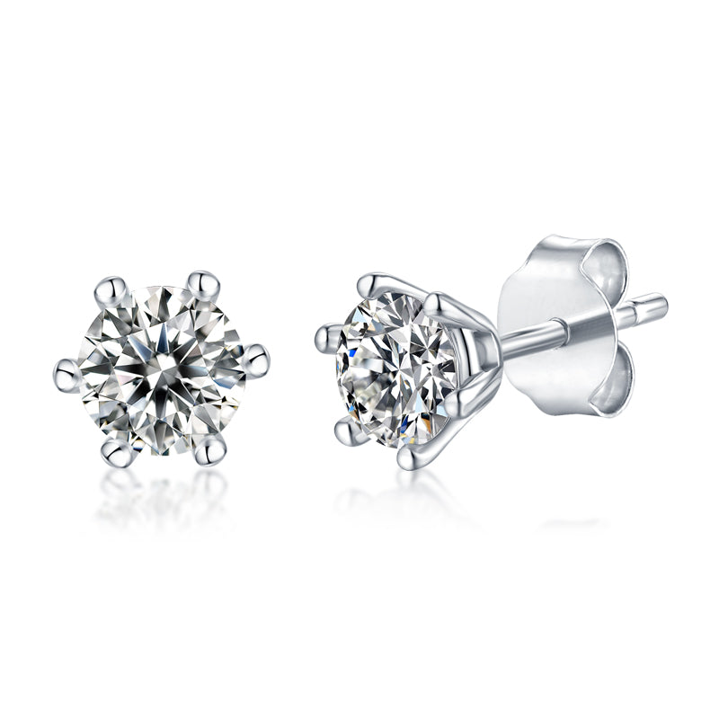 Rain And Snow - Earrings Set With 0.5-carat Top-quality Moissanite S925 Silver And Platinum-plated Stud Earrings, A Fashionable And Trendy Accessory, Can Be Tested With A Diamond Pen maisonore shop