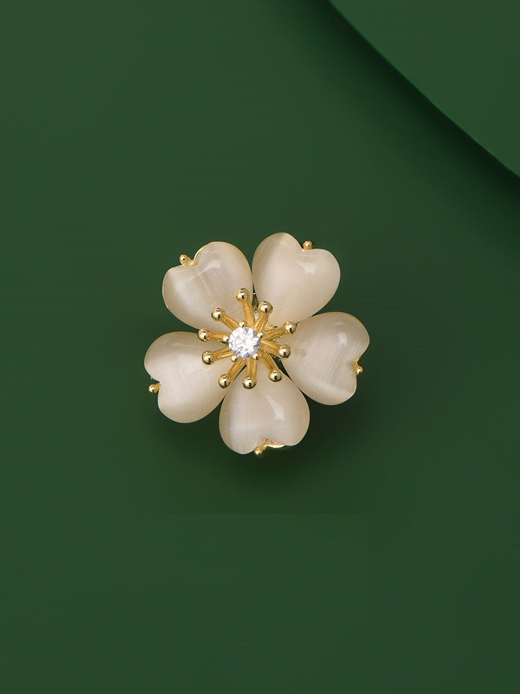 Cherry Blossom Belt Buckle Brooch For Women Maisonore