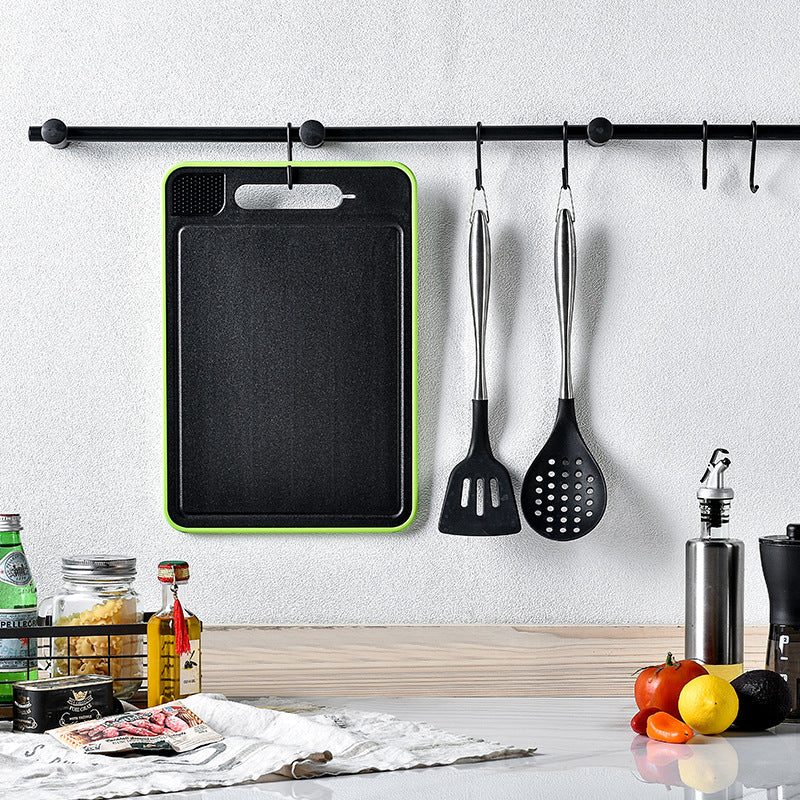 Double-side Cutting Board With Defrosting Function Chopping Board Kitchen Grinding Cutting Board With Knife Sharpener Maisonore