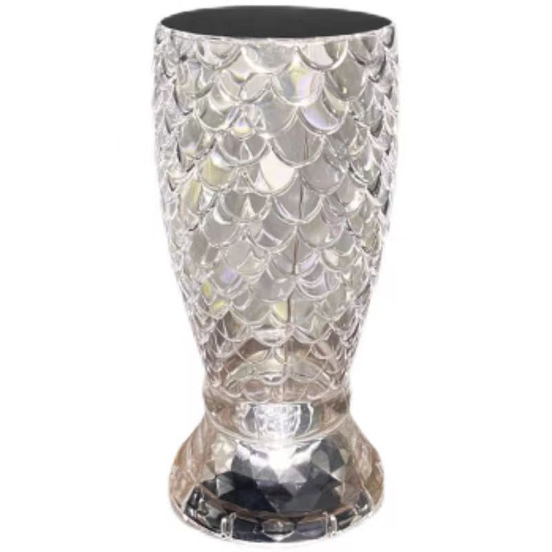 Fish Scale Lamp With USB Port LED Rechargeable Touch Night Light Crystal Lamp For Bedroom Living Room Party Dinner Home Decor Creative Lights eprolo