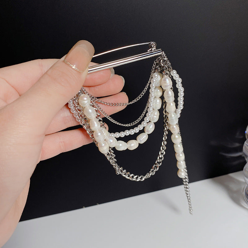 Korean Style Tassel Pearl Pin Internet Celebrity All-match Corsage Maisonore