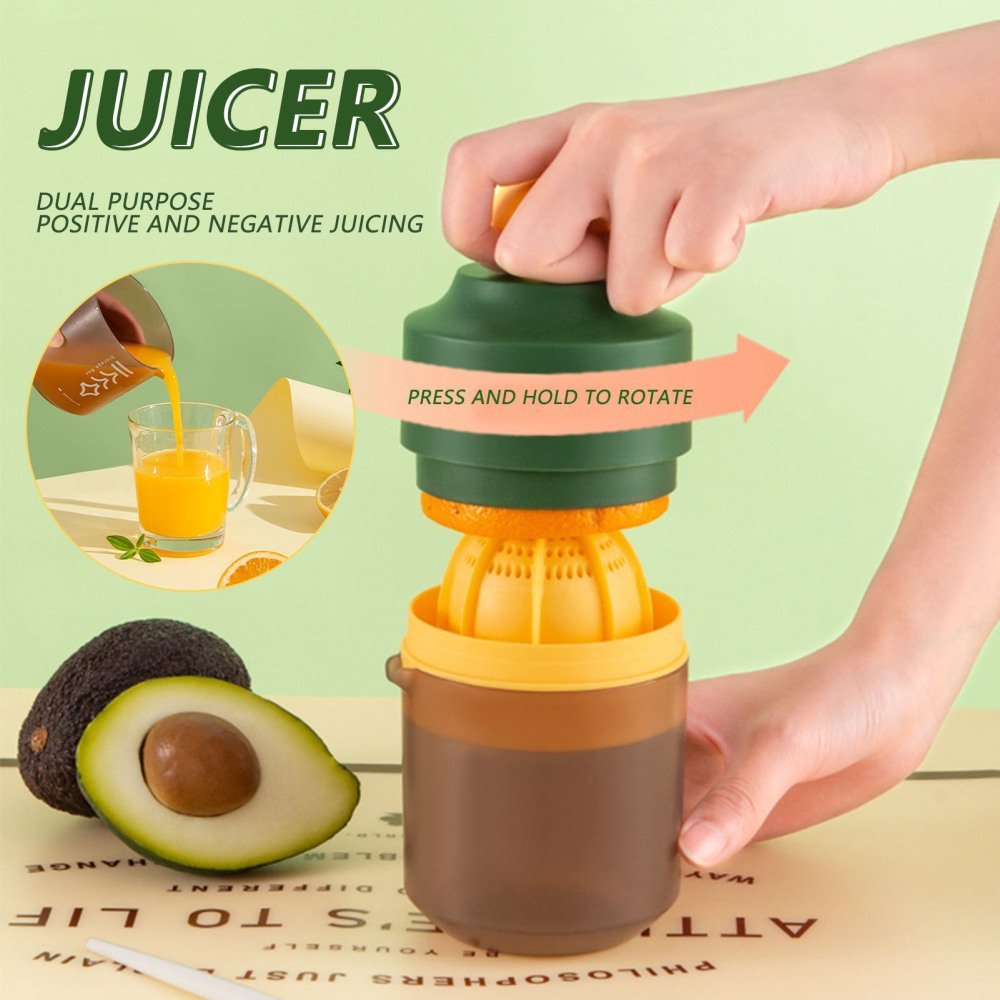 Mini Portable Manual Juicer Citrus Juicer Manual Lemon Squeezer Lime Orange Juicer Homemade DIY Fruit Orange Separating Juicer Fruit Separator Not Splash Semi-Transparent Non-electric Lemon Squeezer Maisonore