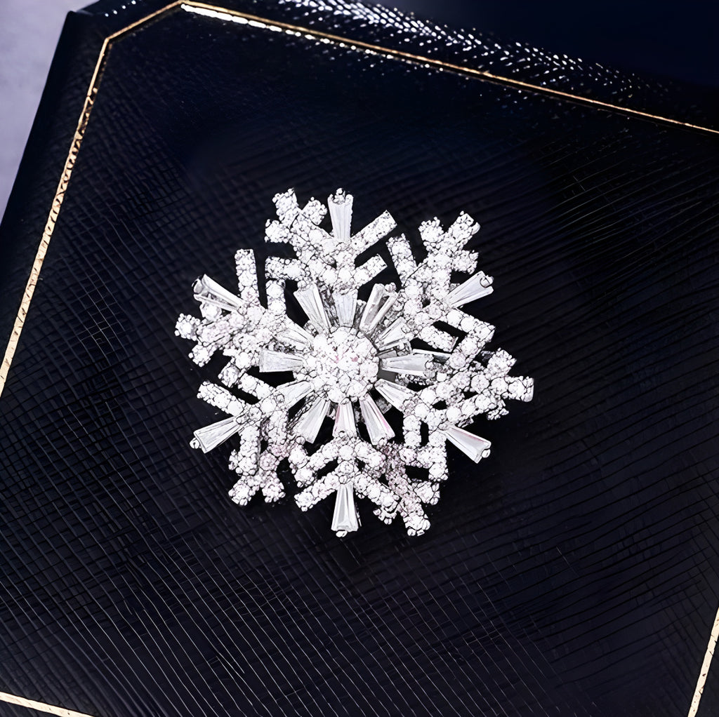 Luxury Good Luck Comes Brooch High-end Women's Exquisite Spinning Snowflake Pin Niche Design Corsage Maisonore