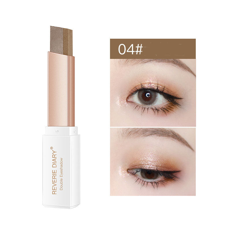 Lazy Eyeshadow Stick Stereo Gradient Shimmer Double Color Eye Shadow Pen Waterproof Easy To Wear Eyeshadow Maisonore