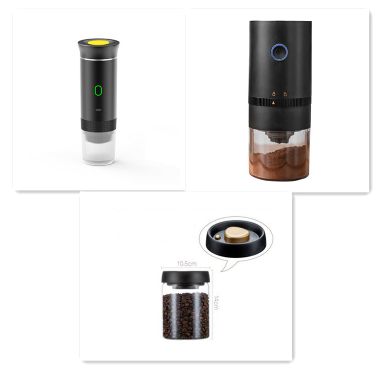Electric Grinder Coffee Travel Handy 3 In1 Espresso Portable Coffee Espresso Maker Machine Cafe Portable Capsule Coffee Machine Kitchen Gadgets Maisonore