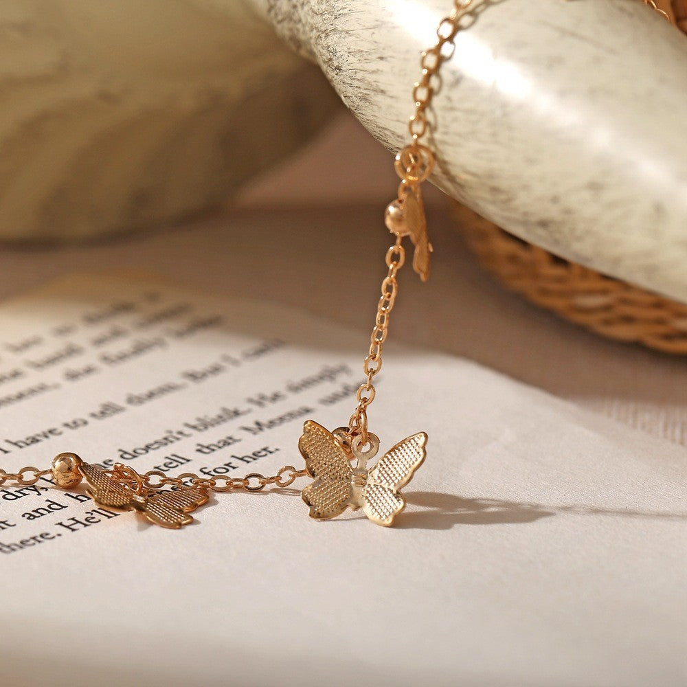 Fashion Ornament New Beach Foot Ornaments Hollow Butterfly Handmade Anklet For Women Maisonore