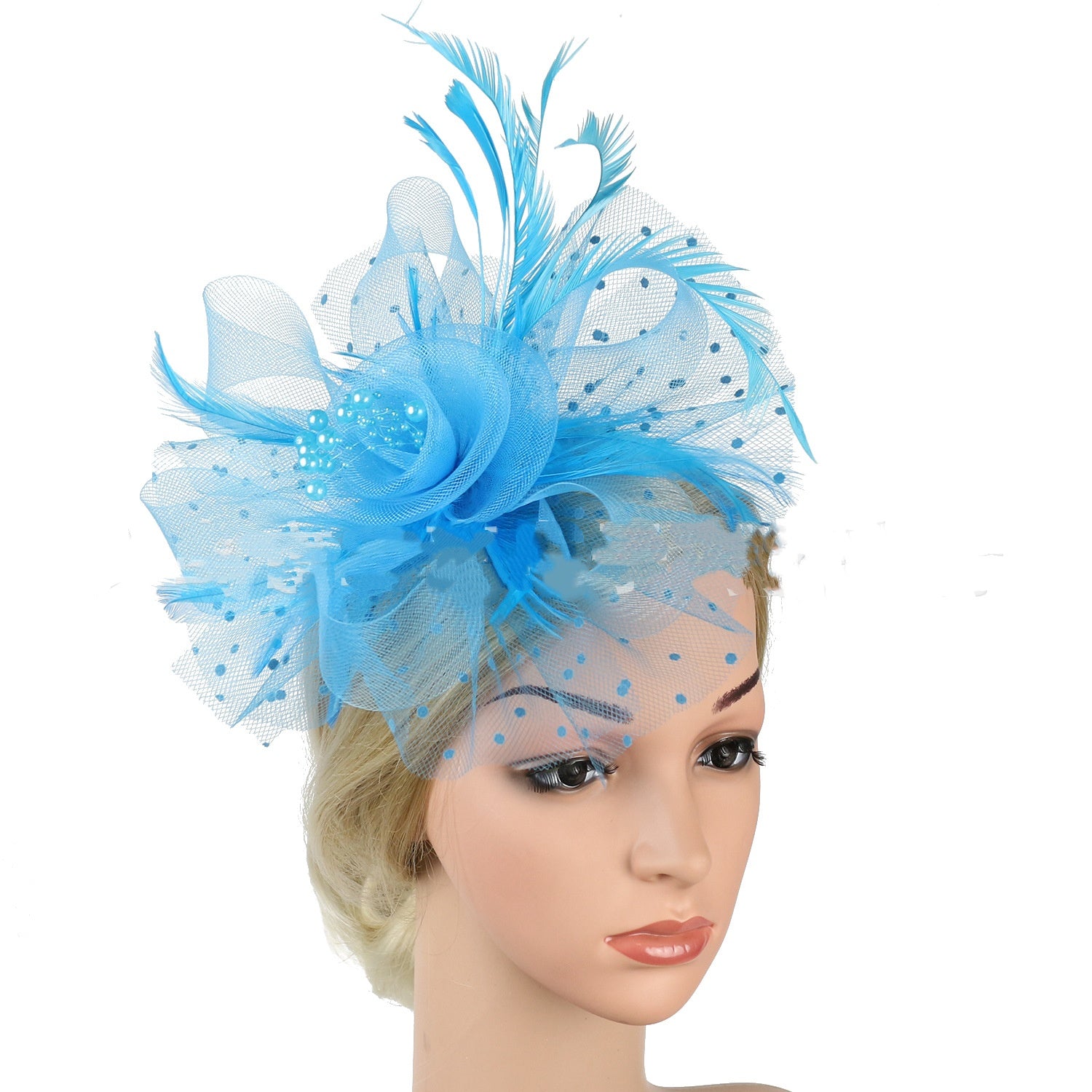 Headwear Bridal Hair Accessories Mesh Billycock Headband Maisonore