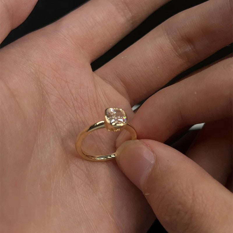 Vintage Single Diamond Ring For Women maisonore shop