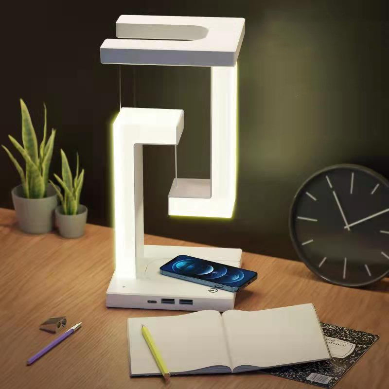 Creative Smartphone Wireless Charging Suspension Table Lamp Balance Lamp Floating For Home Bedroom Maisonore