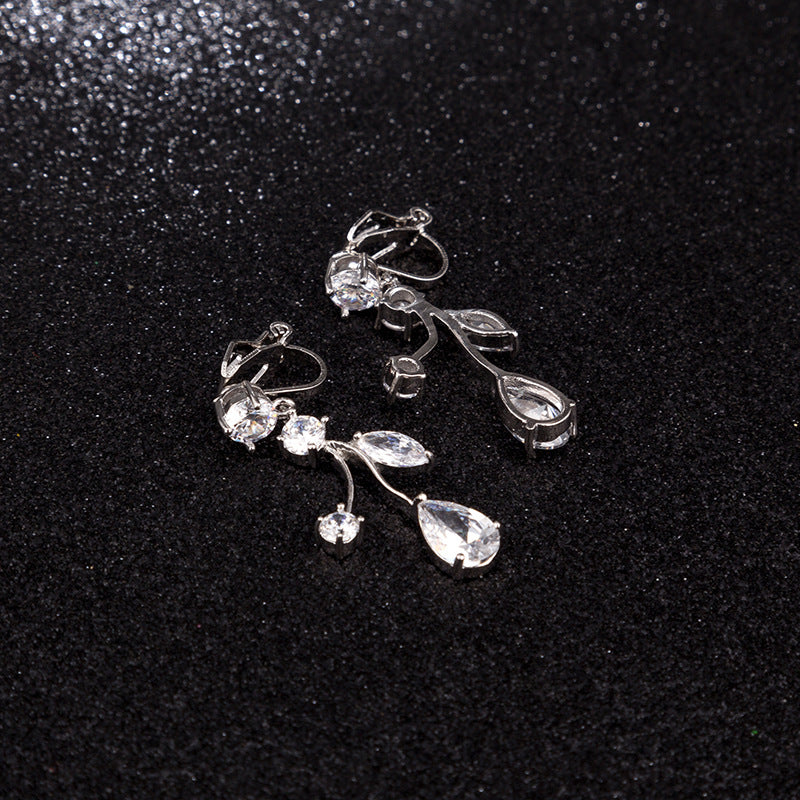 New Bridal Necklace And Earrings Suite Butterfly Zircon maisonore shop