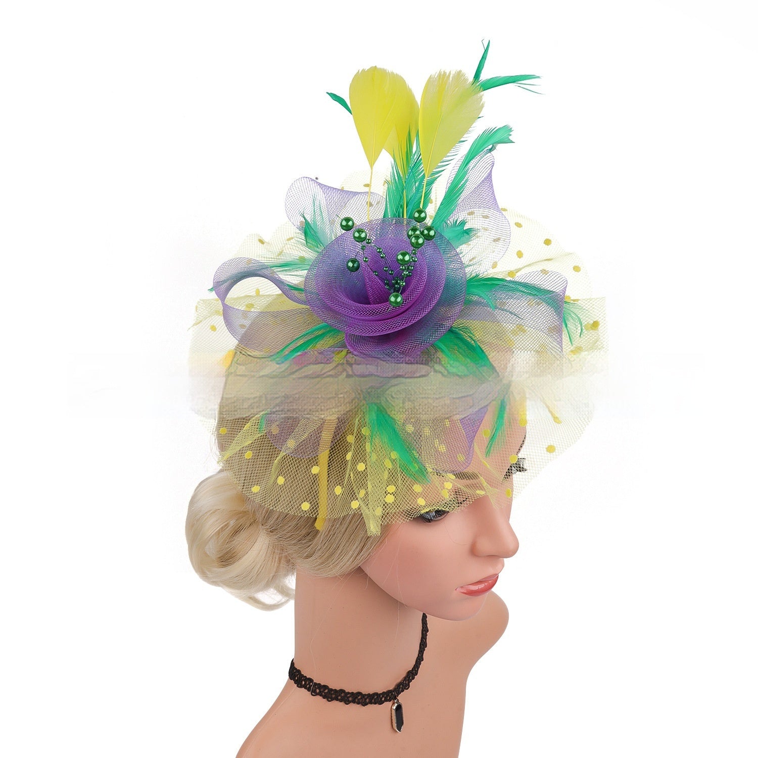 Headwear Bridal Hair Accessories Mesh Billycock Headband Maisonore