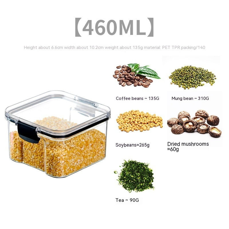 Food Grade Grains Sealed Plastic Cans Transparent Stackable Refrigerator Preservation Storage Box Maisonore