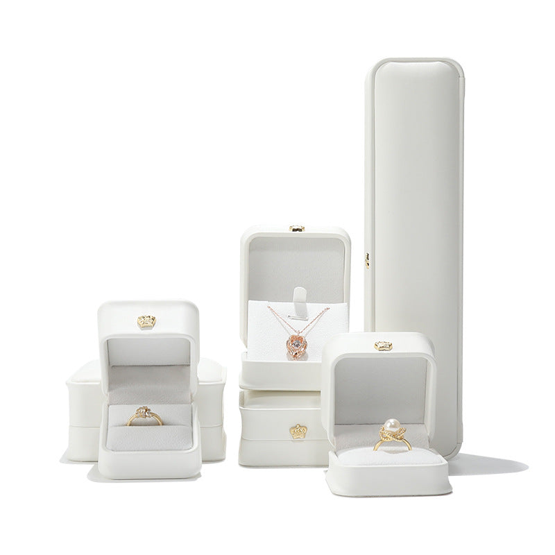 Crown Rounded Ring Jewelry Pendant Brace Lace Bracelet Packing Box maisonore shop