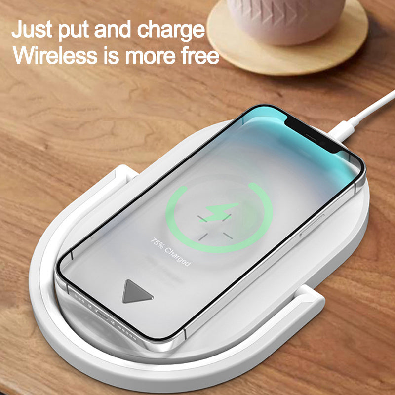 3 In 1 Foldable Wireless Charger Night Light Wireless Charging Station Stonego LED Reading Table Lamp 15W Fast Charging Light Maisonore